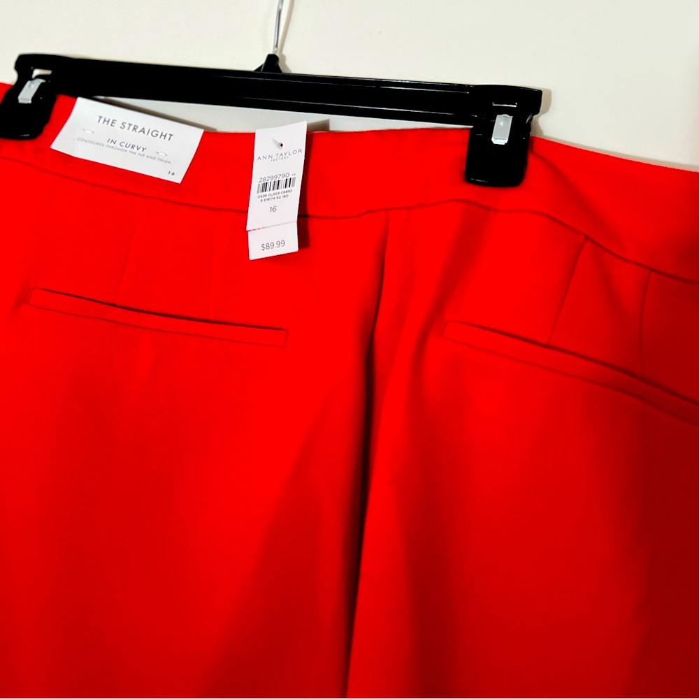 Curvy Red straight leg pants